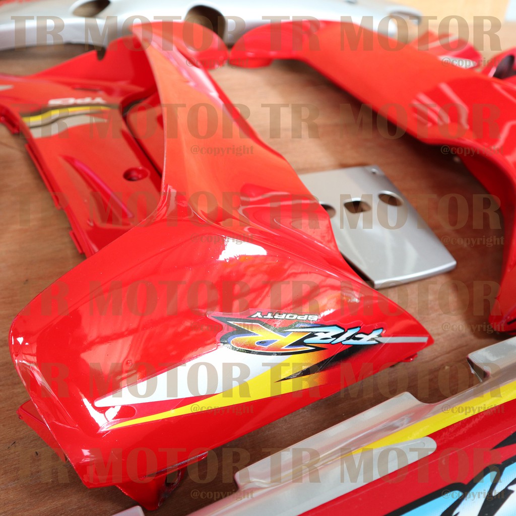 Cover Body Fizr F1zr Limited Edition Merah Silver Full Set Halus Cover Bodi Yamaha Fiz r