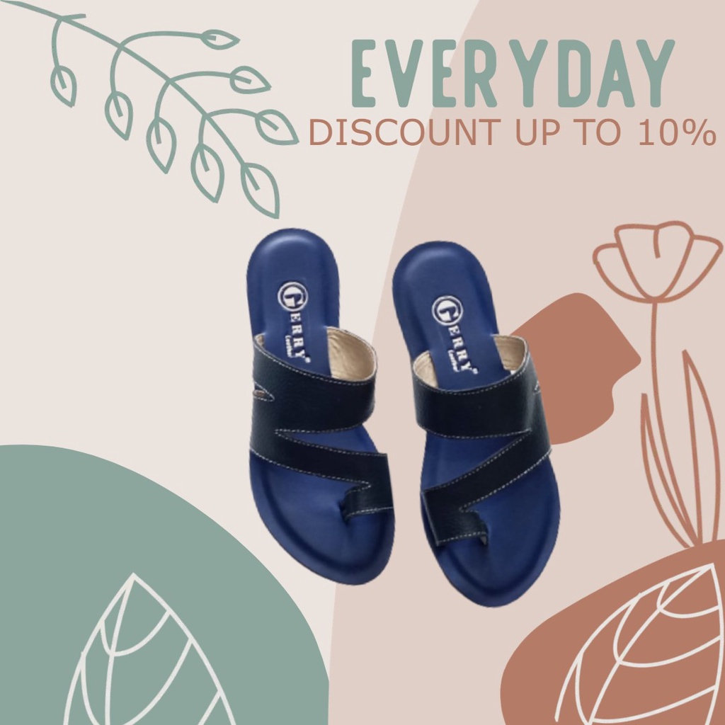 Sandal Kulit Wanita Model Jempol Z - Gerry Leather