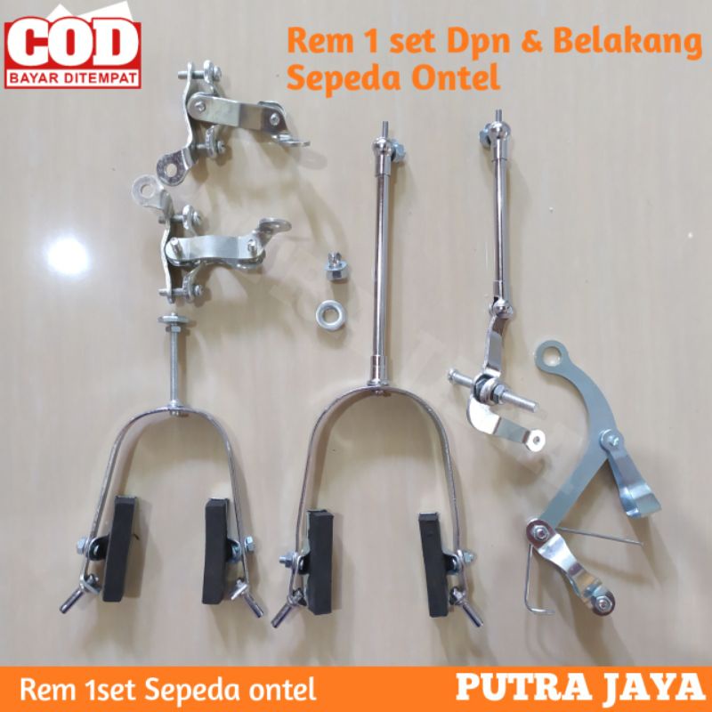 REM SEPEDA ONTEL / SET REM SEPEDA ONTHEL KOMPLIT / RANGKAIAN REM KARET SEPEDA ONTA