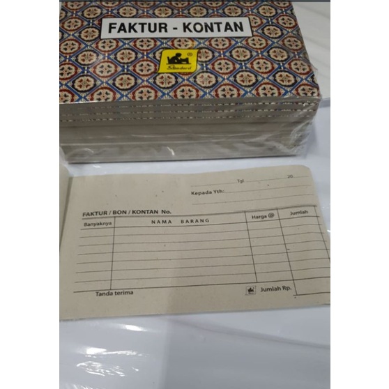 

Bon Faktur Standard Koran Rangkap Satu Kecil 1 lusin