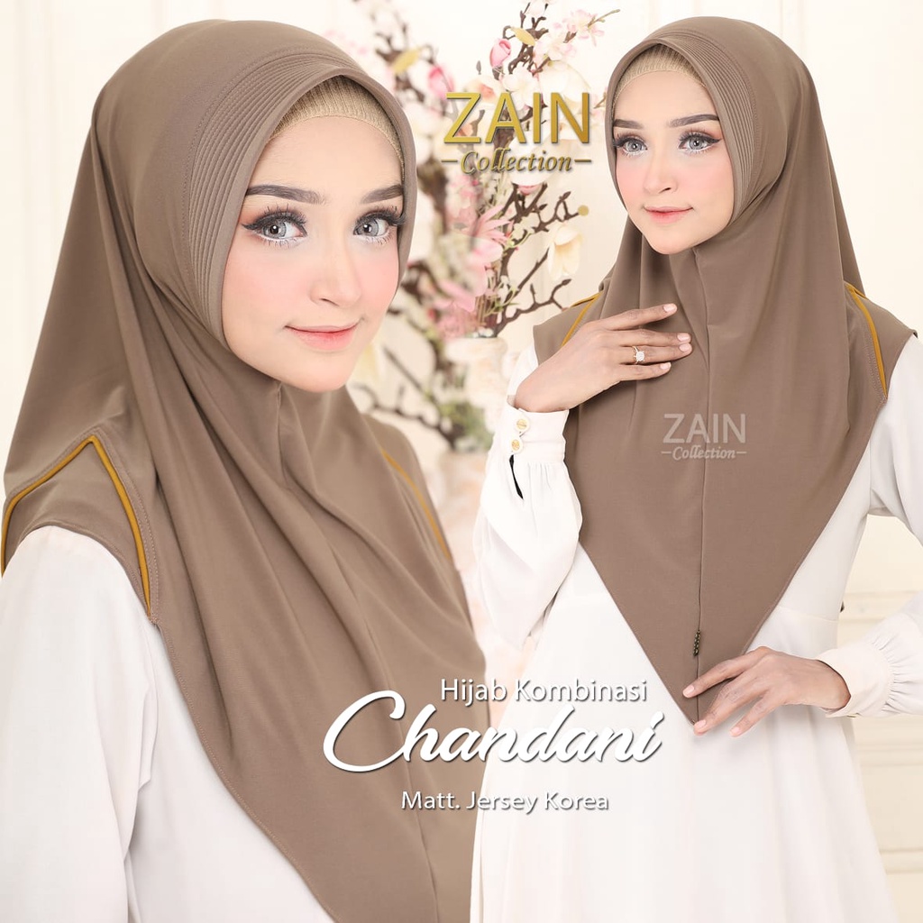 Jilbab Instan Bergo Chandani Ori Zain Collection-MOCCA TANAH