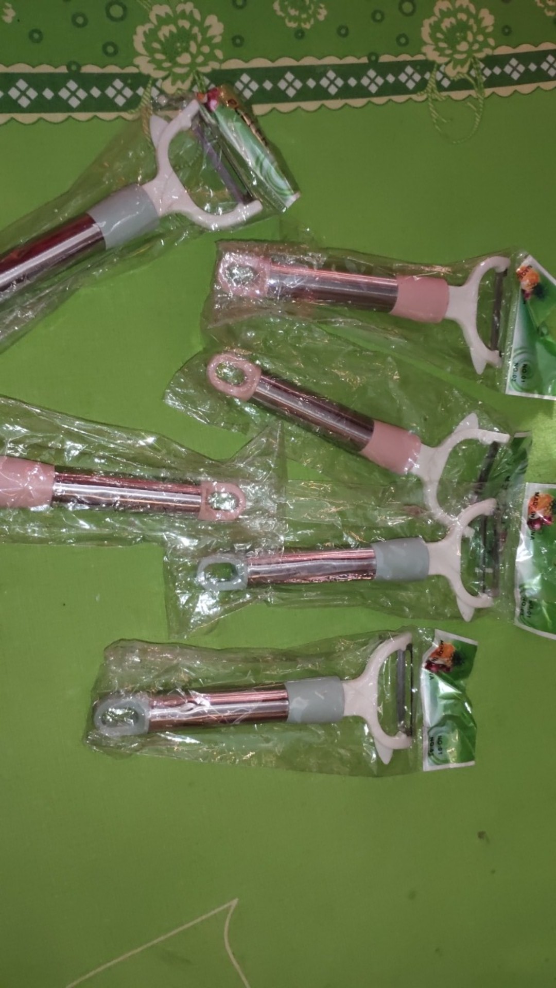 Pisau Kupas Buah Stainless Pvc / Pisau Sayur Dapur / Peeler Knife