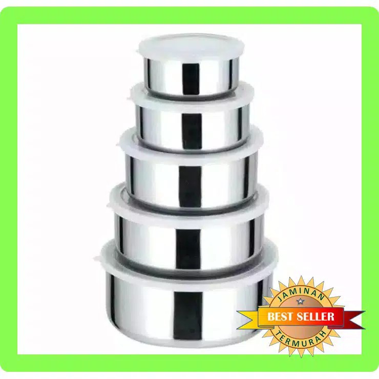 Rantang Beranak Stainless 5 Susun + Tutup  Termurah