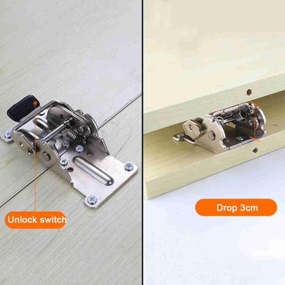 Suyo Self-Locking Engsel Lipat Hardware Furniture Bracket Kursi Extension Penyangga Frame