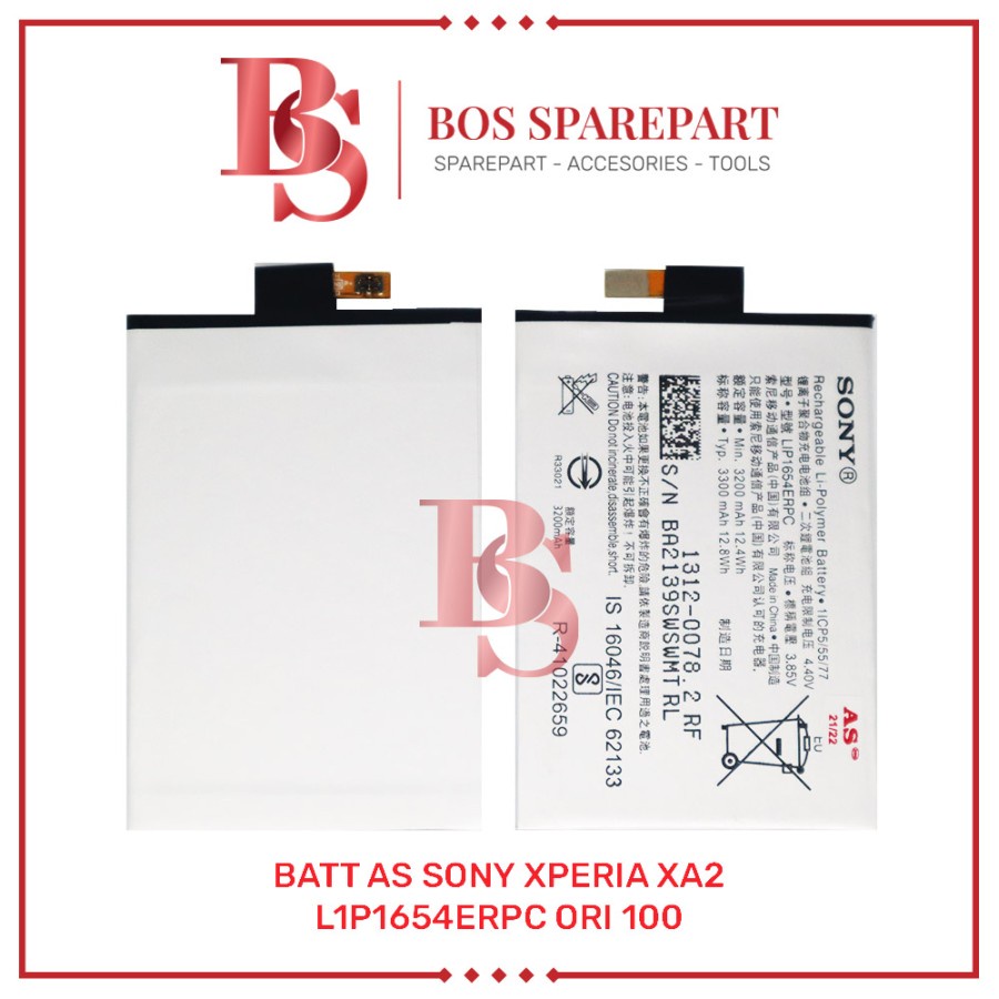 BATTERY AS SONY XPERIA XA2 / L1P1654ERPC ORI 100 / BATERAI / BATRE