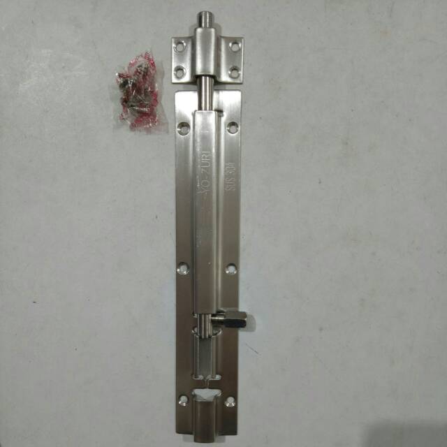 Grendel Slot Pintu 8 inch Tebal / 20cm Besi Kayu Panjang Stainless Towerbolt