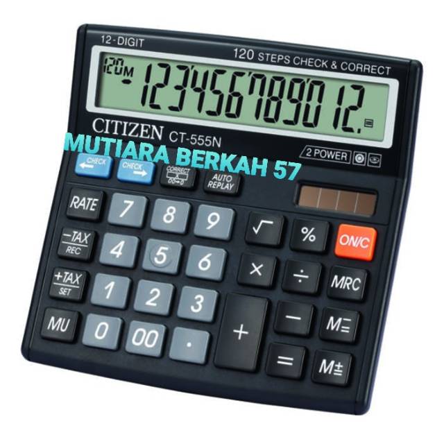 

Alat Mnghitung Kalkulator Citizen CT-555N 12 Digit Check N Coret 2 Power Trmurah