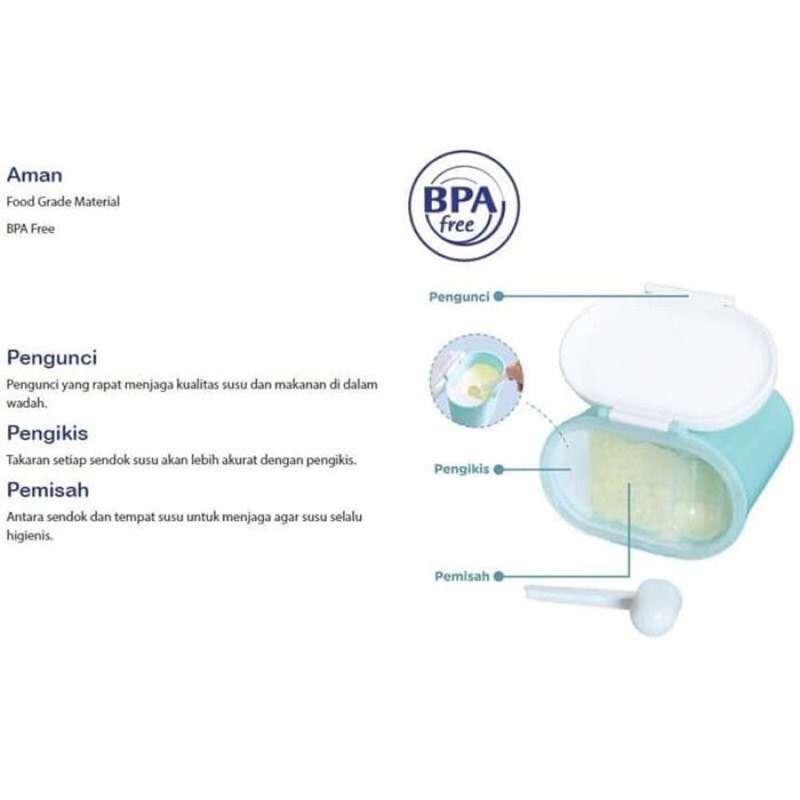 Baby Safe Milk Comparment Large Mc002 Baby Safe Milk Powder Container 800ml / Tempat Penyimpanan susu bubuk Baby Safe wadah penyimpanan susu bubuk