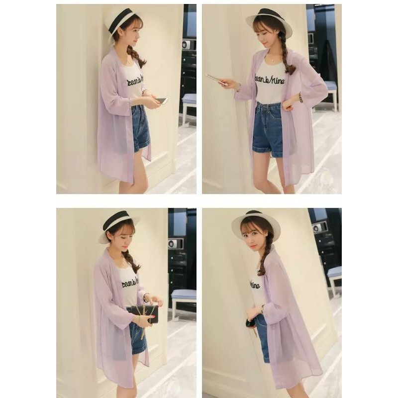 KOLEKSI TERLARIS ANNA LONG OUTER CHIFFON KOREA
