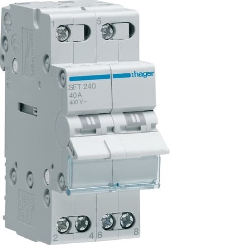Hager COS MCB CHANGE OVER SWITCH 2P 40A SFT240