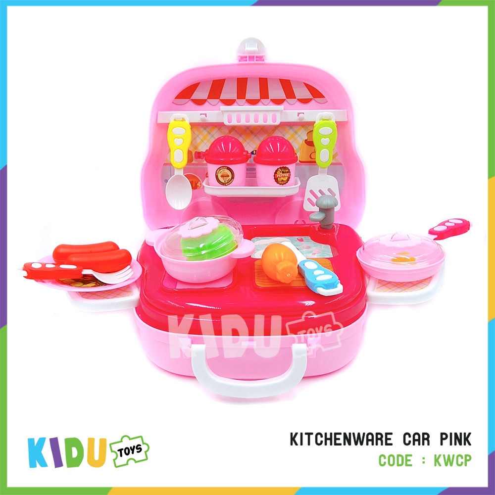 Mainan Anak Perempuan Kitchen Masak Masakan Kitchenware Car Pink Kidu Toys