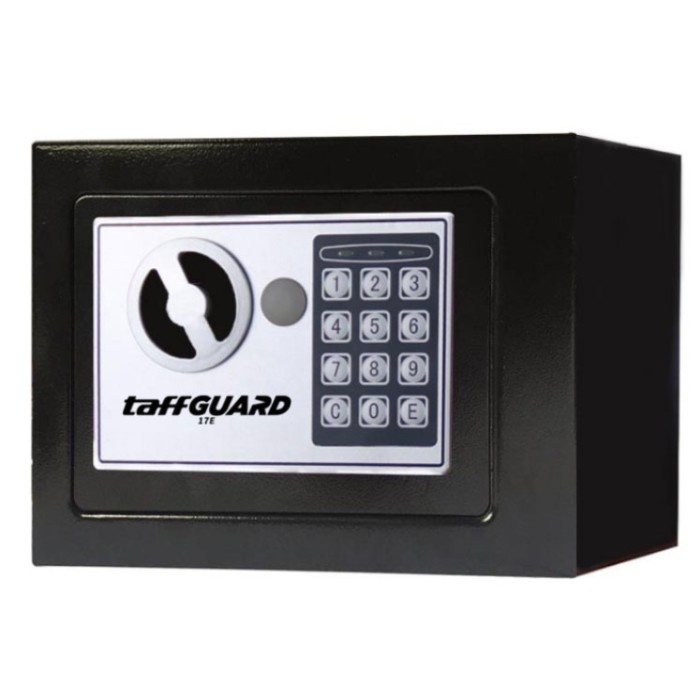 TaffGUARD Kotak Brankas Hotel Electric Password Safe Deposit Box 4.6L - Black