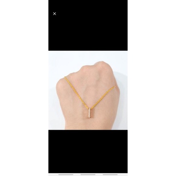 set kalung dan liontin prilly inisial huruf I