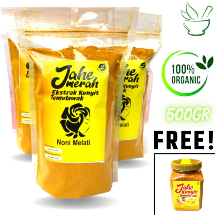 

Jahe Merah Bubuk Murni Tanpa Gula plus Kunyit dan Temulawak 500gr 1kg
