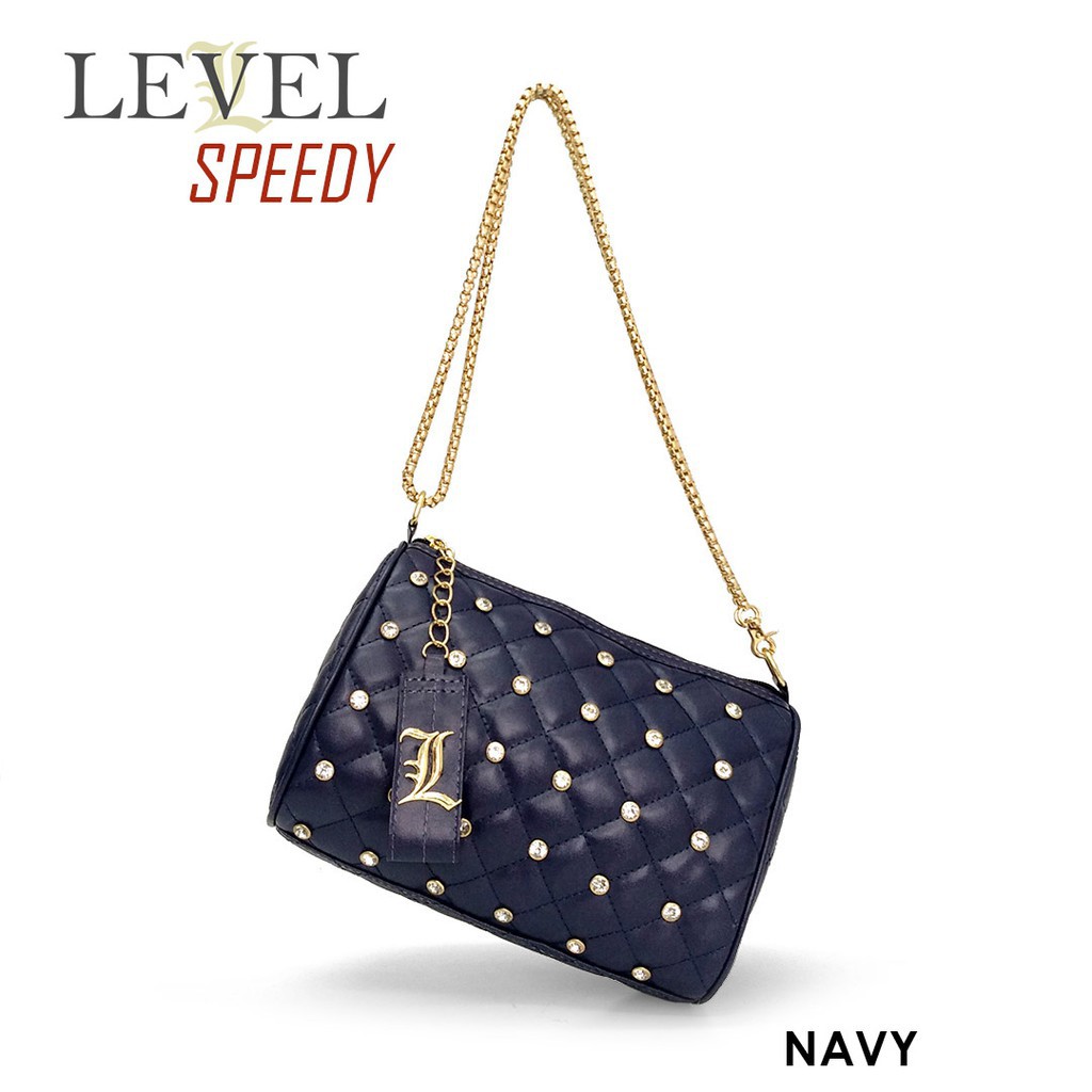 FASHIONSTOREKU TAS LEVEL SPEEDY STUD DIAMOND FASHION IMPORT BATAM WANITA SLING BAG SELEMPANG CLUTCH