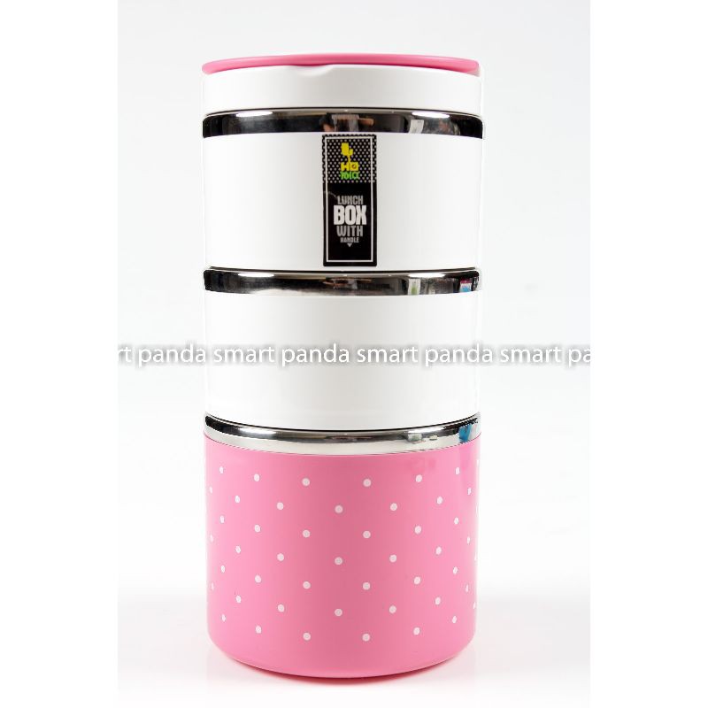 

Tempat Makan Homio 3 Susun Stainless Corak Polkadot