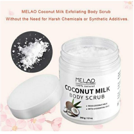 Salt Coconut MELAO Naturals Body Scrub Body Pure Bath Milk / Body Scrub Coconut Milk