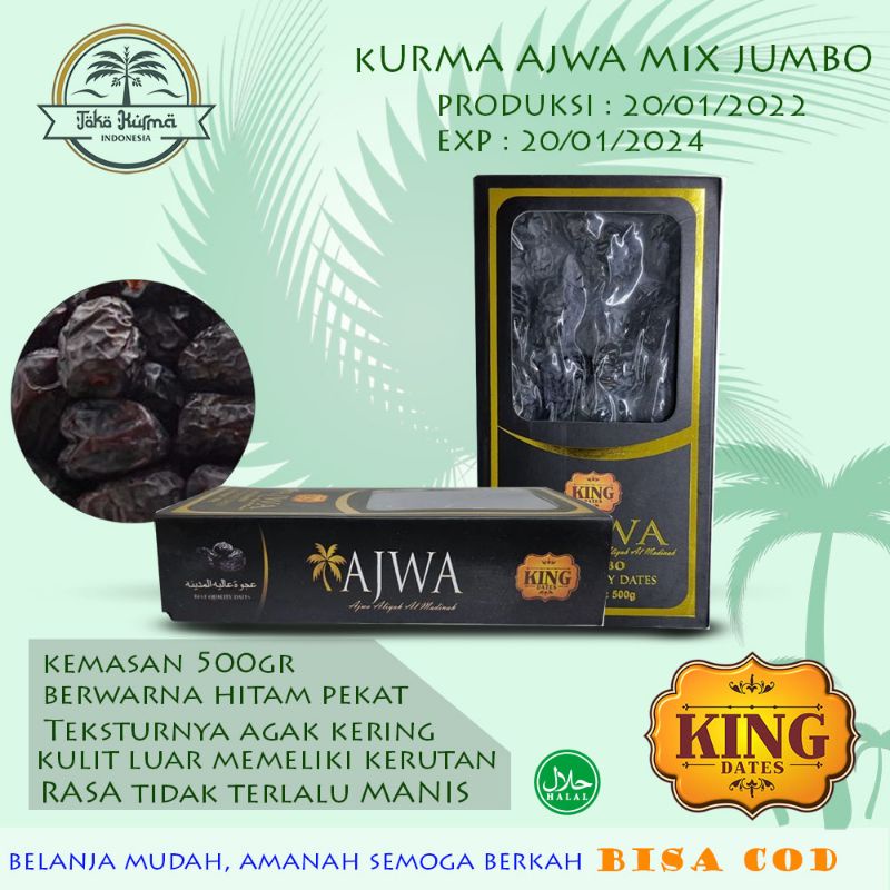 

Kurma Ajwa Kurma Nabi Kemasan Syifa 500 dan 1000 gr