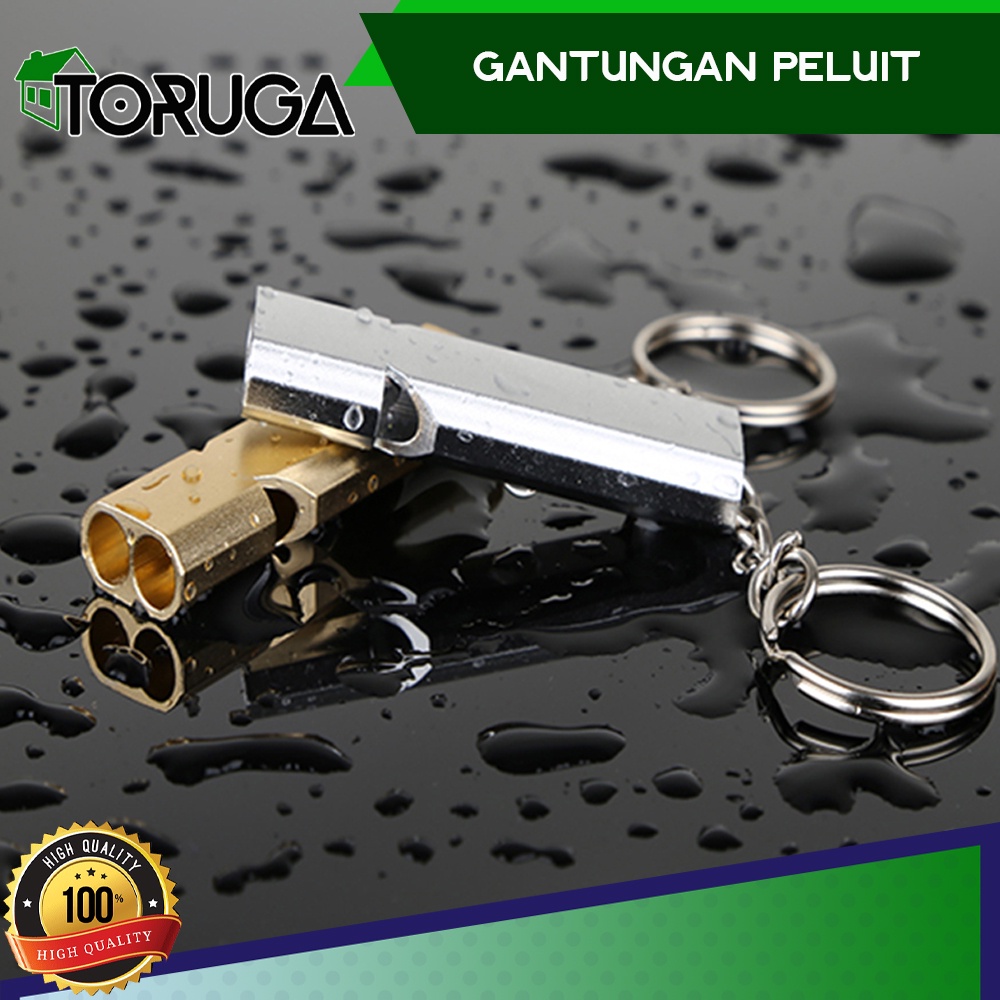 Gantungan Kunci Mobil Motor Rumah Peluit Survival Outdoor Emergency Whistle Keychain