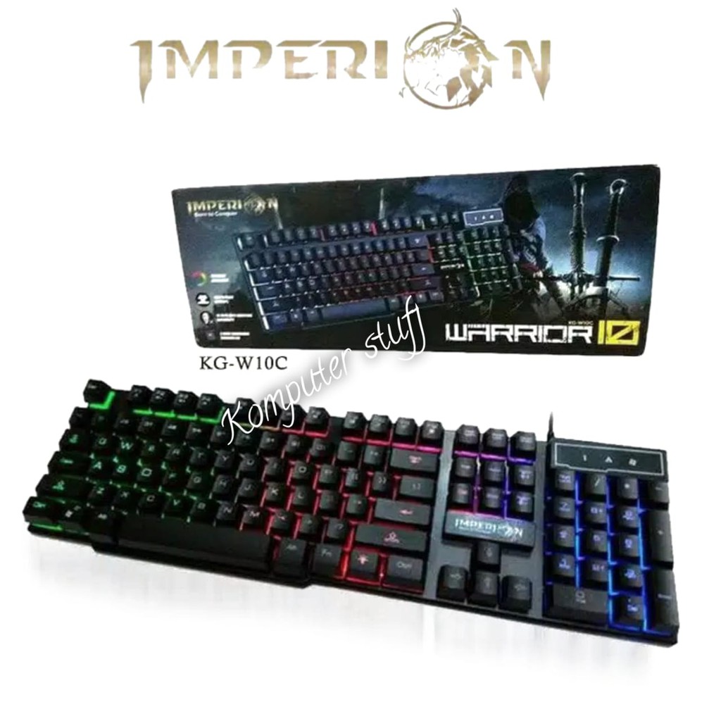 Keyboard Gaming Imperion Warrior 10 Keyboard Gaming Semi Mechanical Backlight 3 Mode LED