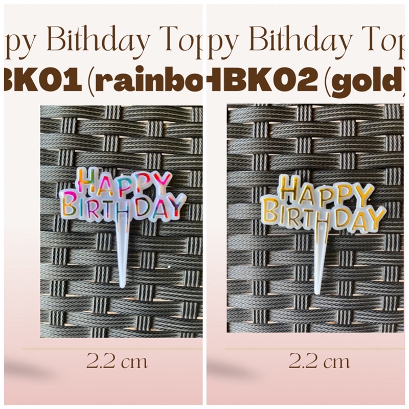 Cake Topper Tulisan Happy Birthday / Topper Kue Happy Birtday / Hiasan Kue Happy Birthday