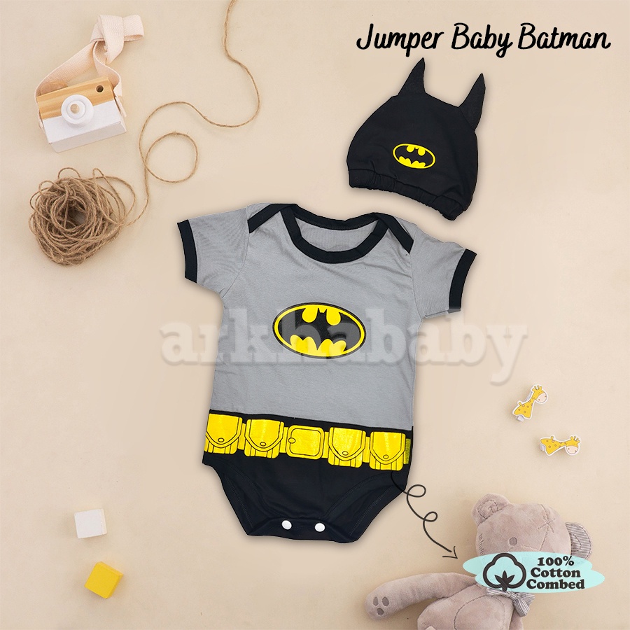 BAJU BAYI JUMPER BAYI HERO/KOSTUM BAYI/ BAJU BAYI KARAKTER/baju bayi lengan pendek