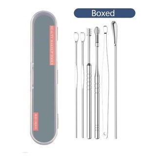 Image of KOREK KUPING 6IN1 /PEMBERSIH TELINGA PORTABLE EAR PICK STAINLESS STEEL