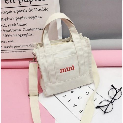 GI 29871 RISCE TAS SELEMPANG CANVAS IMPORT WANITA CEWEK PEREMPUAN JAKARTA jtf