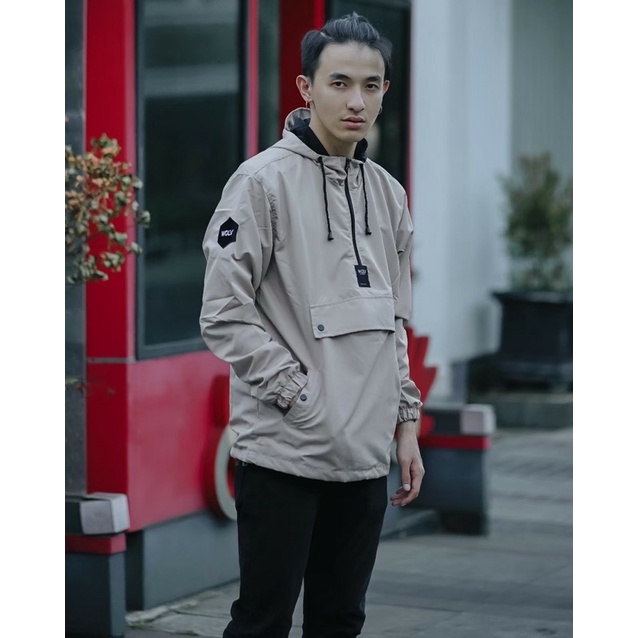 Jaket Cougle Wolv Jaket Cougle Unisex Cream Jaket Windbreakers