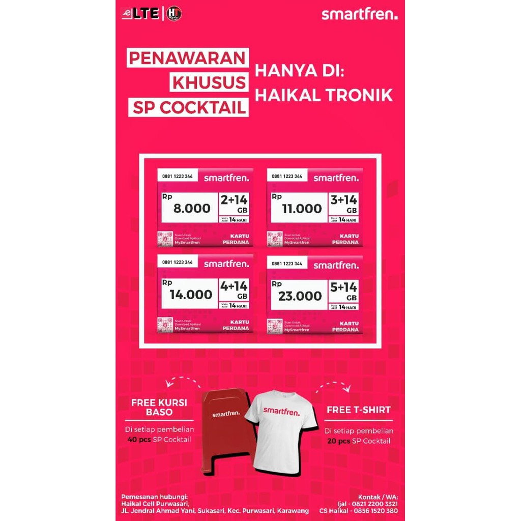 KARTU PERDANA SMARTFREN 17GB