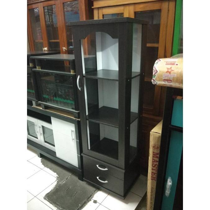 Lemari Hias Kaca 1 Pintu