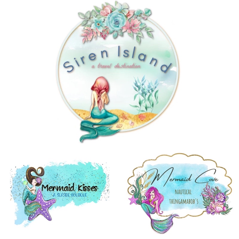 

(DRAN MERMAID) JASA BIKIN DESAIN LOGO OLSHOP BISNIS SIMPLE