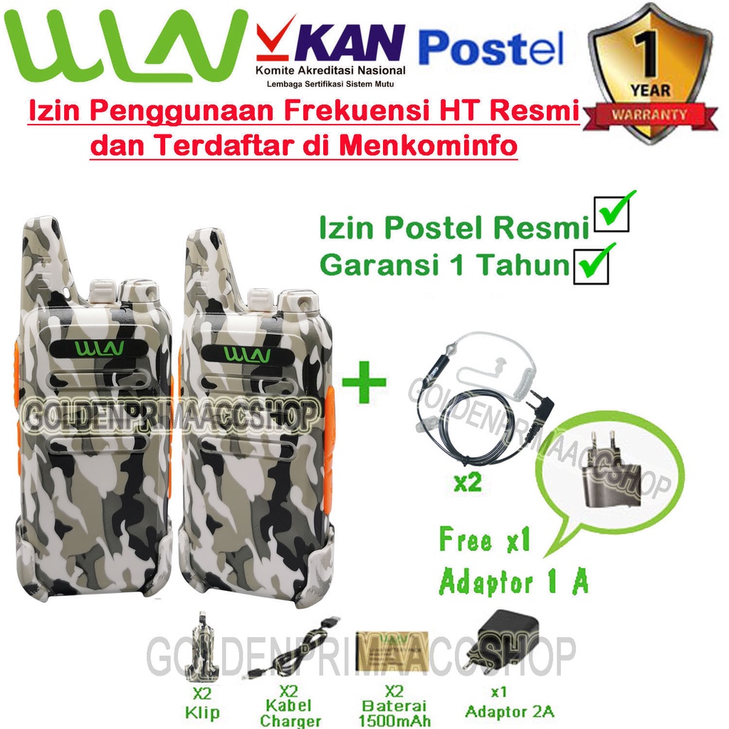 PAKET FBI HT WINLAN WLN KD-C1 LORENG (ARMY, ABU,HIJAU,COKLAT,PUTIH) TANPA DESKTOP / TANPA CHARGER DUDUK