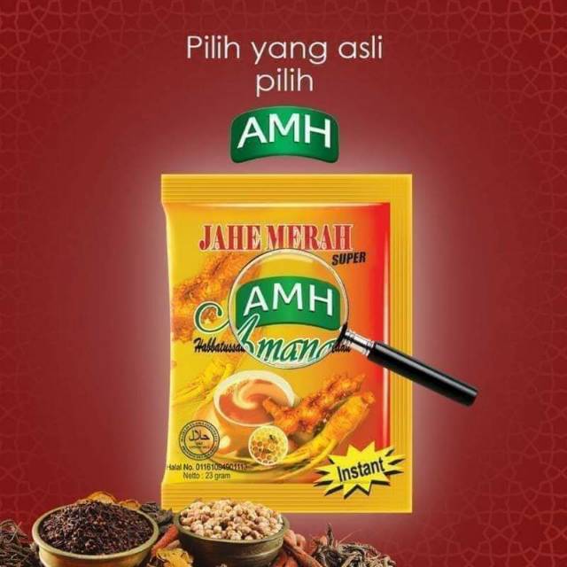 

JAHE MERAH AMH (per renteng isi 12 sachet)