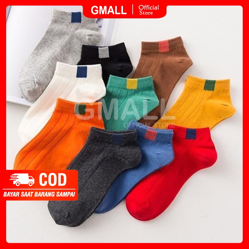 Kaos Kaki Pendek Wanita Pria Semata Kaki Ankle socks Import Motif Garis GMALL KK0006