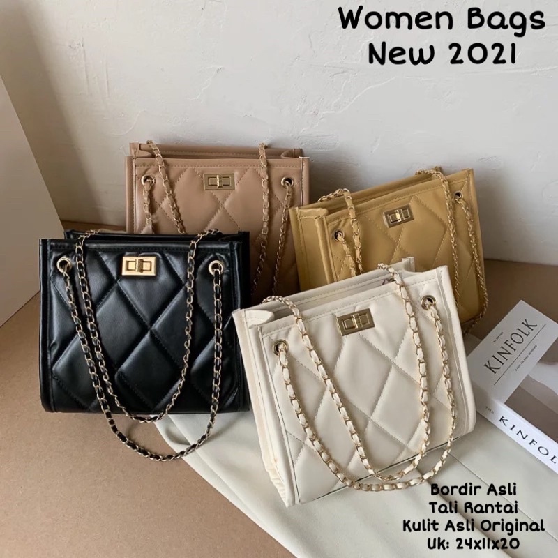 Tas Selempang Wanita Rantai Sulam Fashion Women Bags