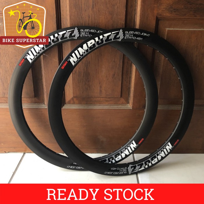 Wheelset Rims Velg Sepeda 20 Inch (451) 28h 32h Double Wall Syte Nimbuzz by Pacific Lipat Minion