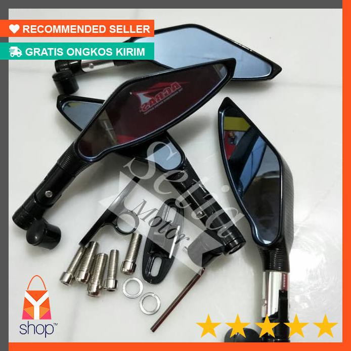 TERLARIS  Spion Tomok Pisang Variasi Motor Aerox - Nmax - Mio - Vario - Gsx - Fu - Putih