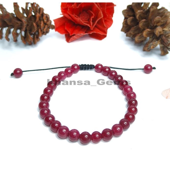 Gelang Tasbih Natural Red Agate Dim 6 Mm Model Tali Serut Tampil Keren Dan Gaya Aksesories Gelang Perhiasan Batu Giok