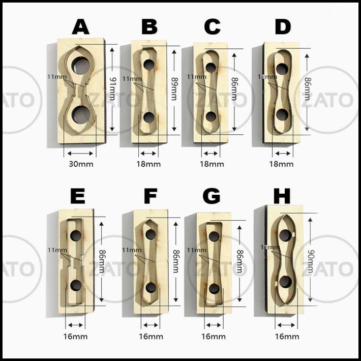 

Leather Cutting Template - Pisau Pons - Leather Tools