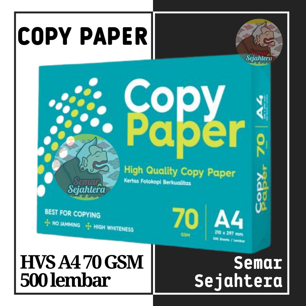 

[RIM] KERTAS HVS COPY PAPER A4 70 GSM KERTAS FOTOKOPI FOTOCOPY^