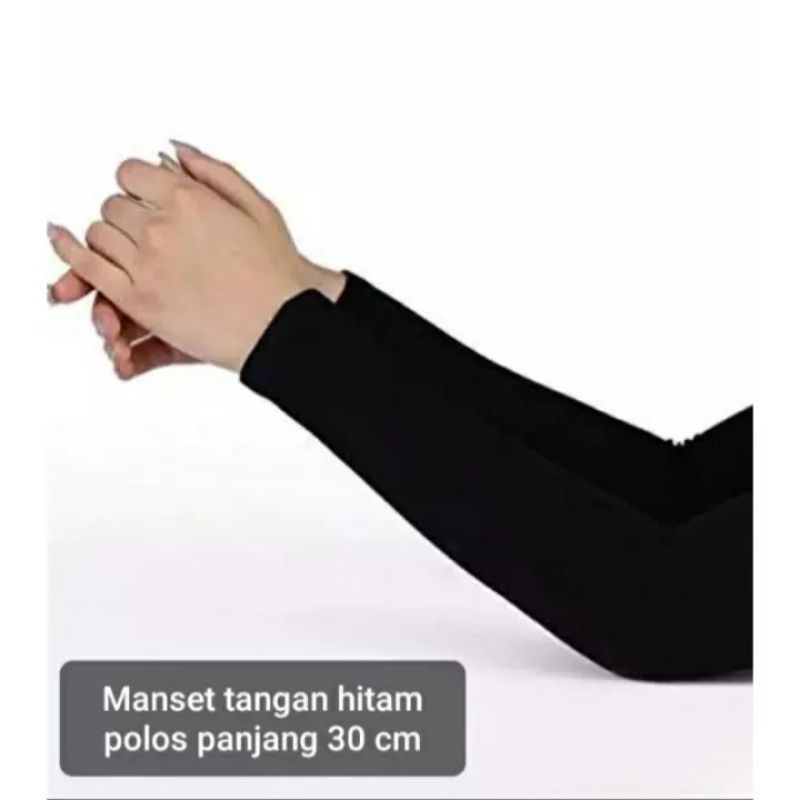 Manset Tangan Polos Spandex PE Manset Tangan Wanita Manset Tangan Pria Manset Tangan Polos Panjang