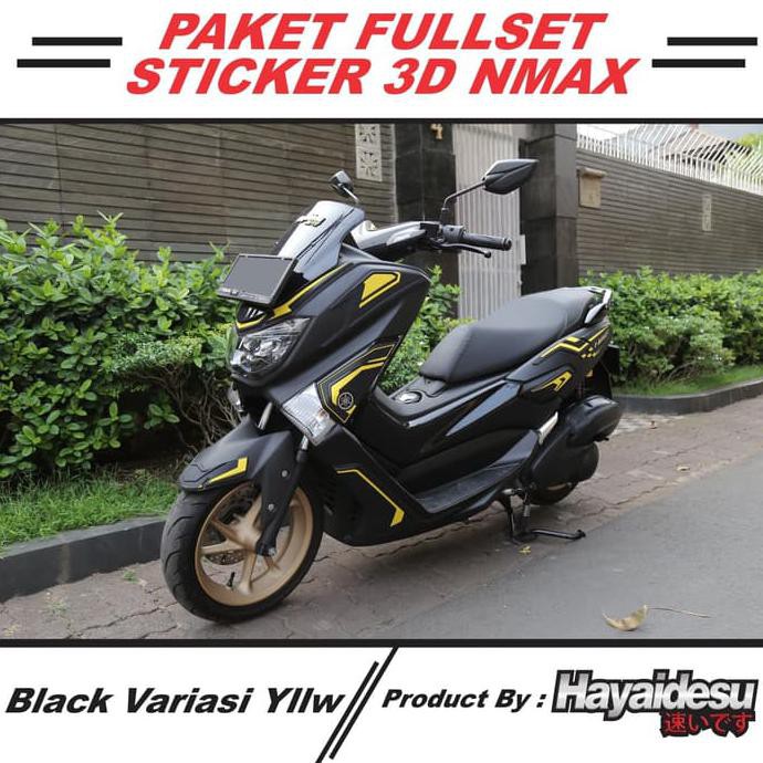 MURAH  Paket Fullset Sticker 3D Nmax/Aksesoris motor Nmax/Rubber karet murah - Biru