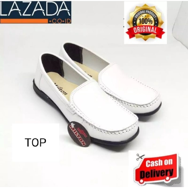 Sepatu Pantofel Wanita Formal Perawat MILTON MM 319 Sepatu Pantofel Wanita Warna Putih