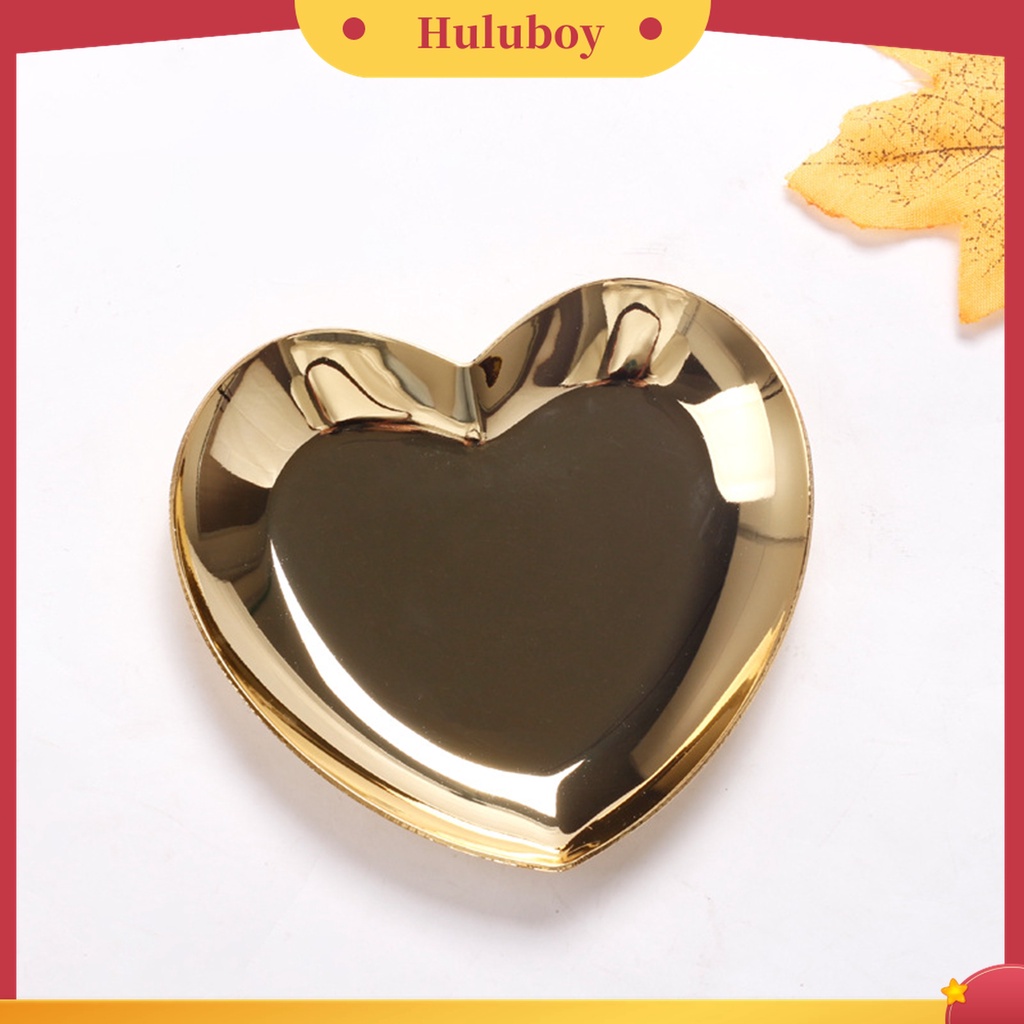 Huluboy Huluboy♡ Palet Display Bentuk Hati Bahan Stainless Steel Untuk Nail Art