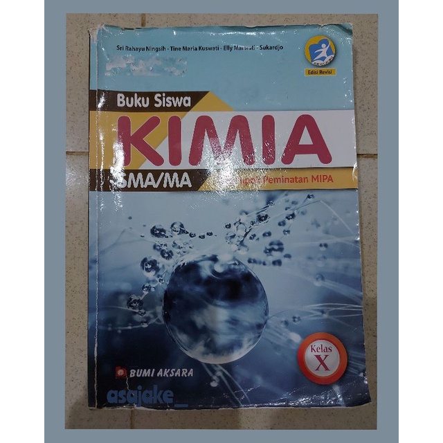 BUKU PAKET KIMIA SMA KELAS X 10 BUMI AKSARA BEKAS edisi revisi