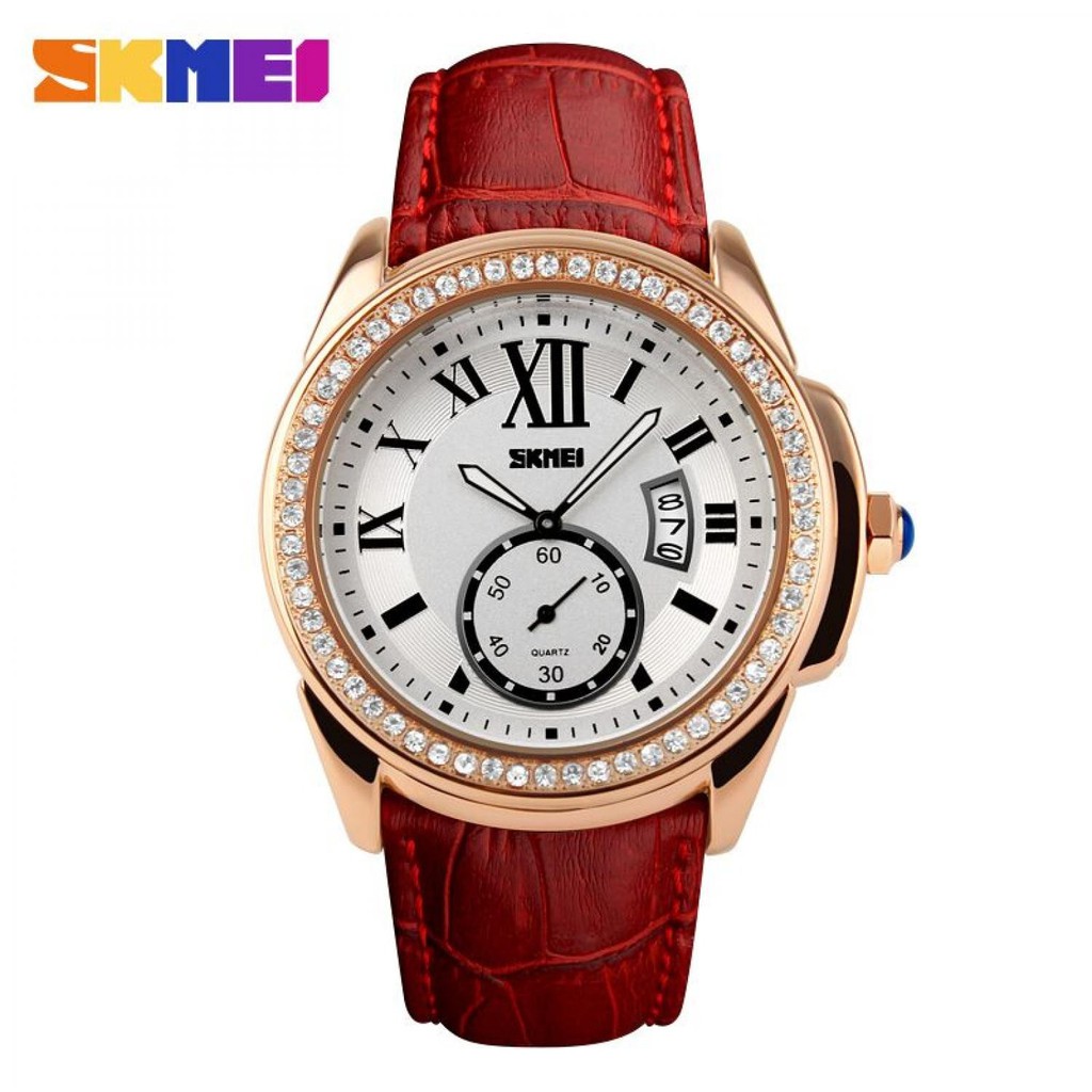 Jam Tangan Wanita Original Skmei Diamond Casual Anti Air Trendy