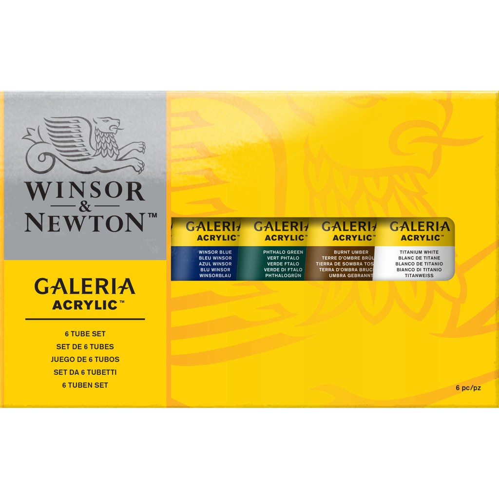 Winsor &amp; Newton Galeria Acrylic Paint Set of 6 x 60ml Tube