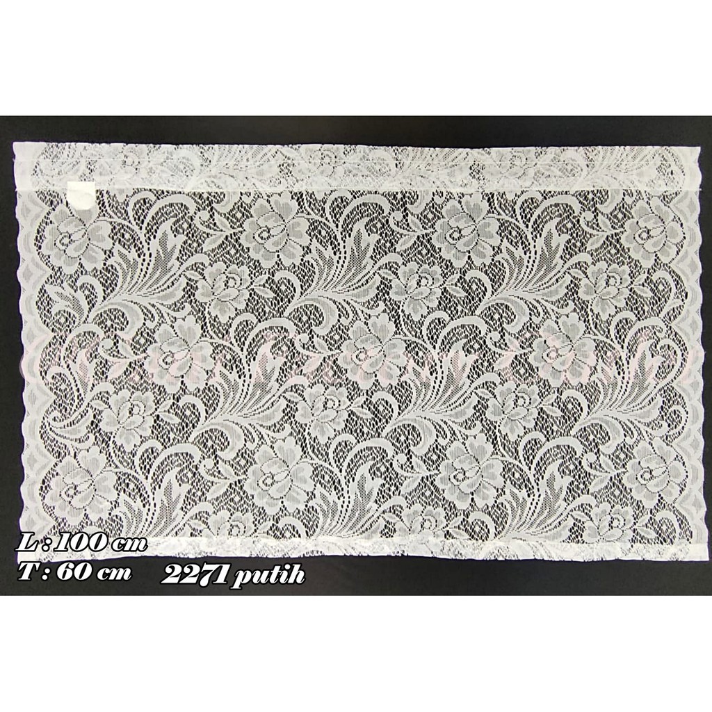 Vitrage Minimalis Florence Ukuran 6 0x 150cm Bahan Kain Renda Polyester kode 2271