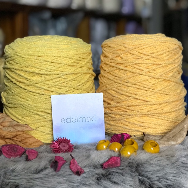 Tali Katun Macrame Kuning Twist 4mm Premium